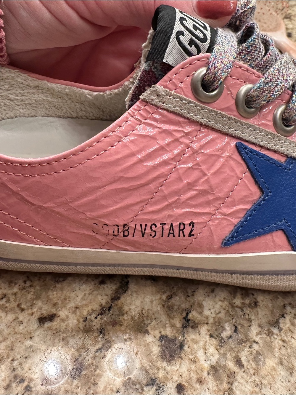 Golden Goose sneakers - Pink and Blue Low-Top Lace-Up Sneakers - Picture 5 of 6